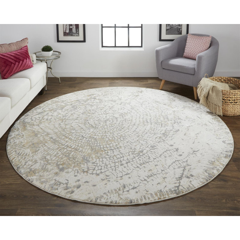 Brodnax Abstract Indoor Rug, Round 7'9"