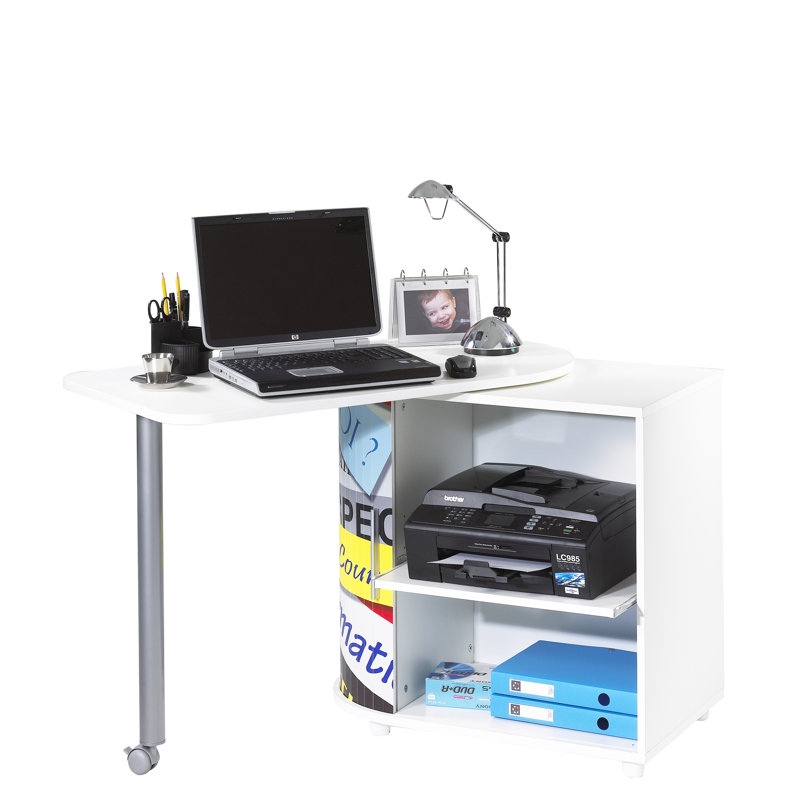 Oval Writing Desk, White
