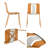 4-Pack Modern Striped Color Block Chairs, Pp Plastic Seat & Sturdy Metal Legs-366885705