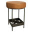 Ensemble de table de comptoir 36 po Jenna avec 2 tabourets de comptoir Emmett en cuir brun clair Jenna