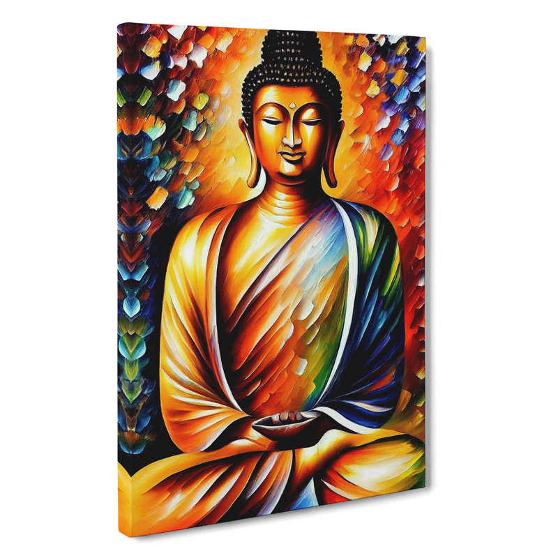 View Of Buddha No.5 - Wall Art, Wrapped Canvas, 50cm H x 35cm W x 3cm D, No Matte