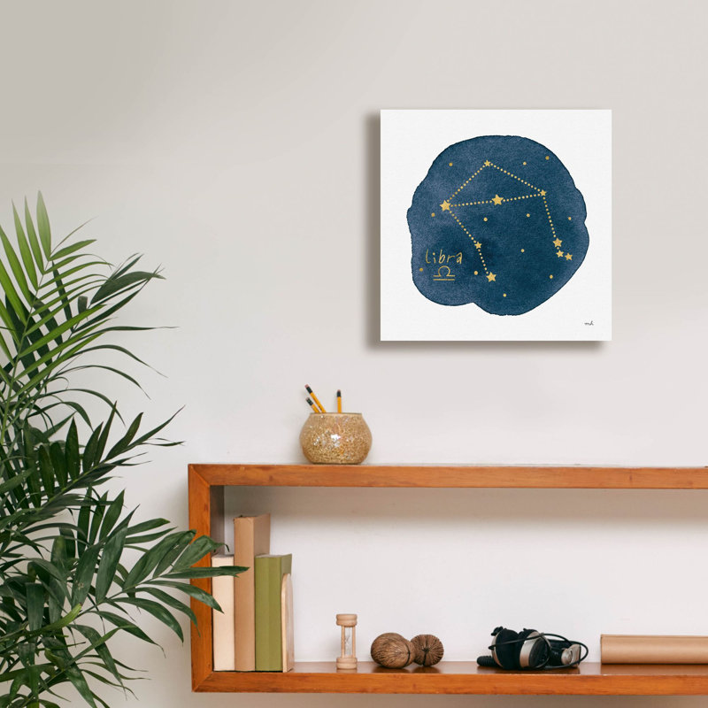 «Horoscope Libra» par Moira Hershey, art mural sur toile, H 12 po x l 12 po x P 0,75 po