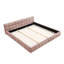 Très grand lit tapissier, rose, lit plateforme avec tête de lit et chenille épaisse, centre de chambre Comfort Ambiance Relax