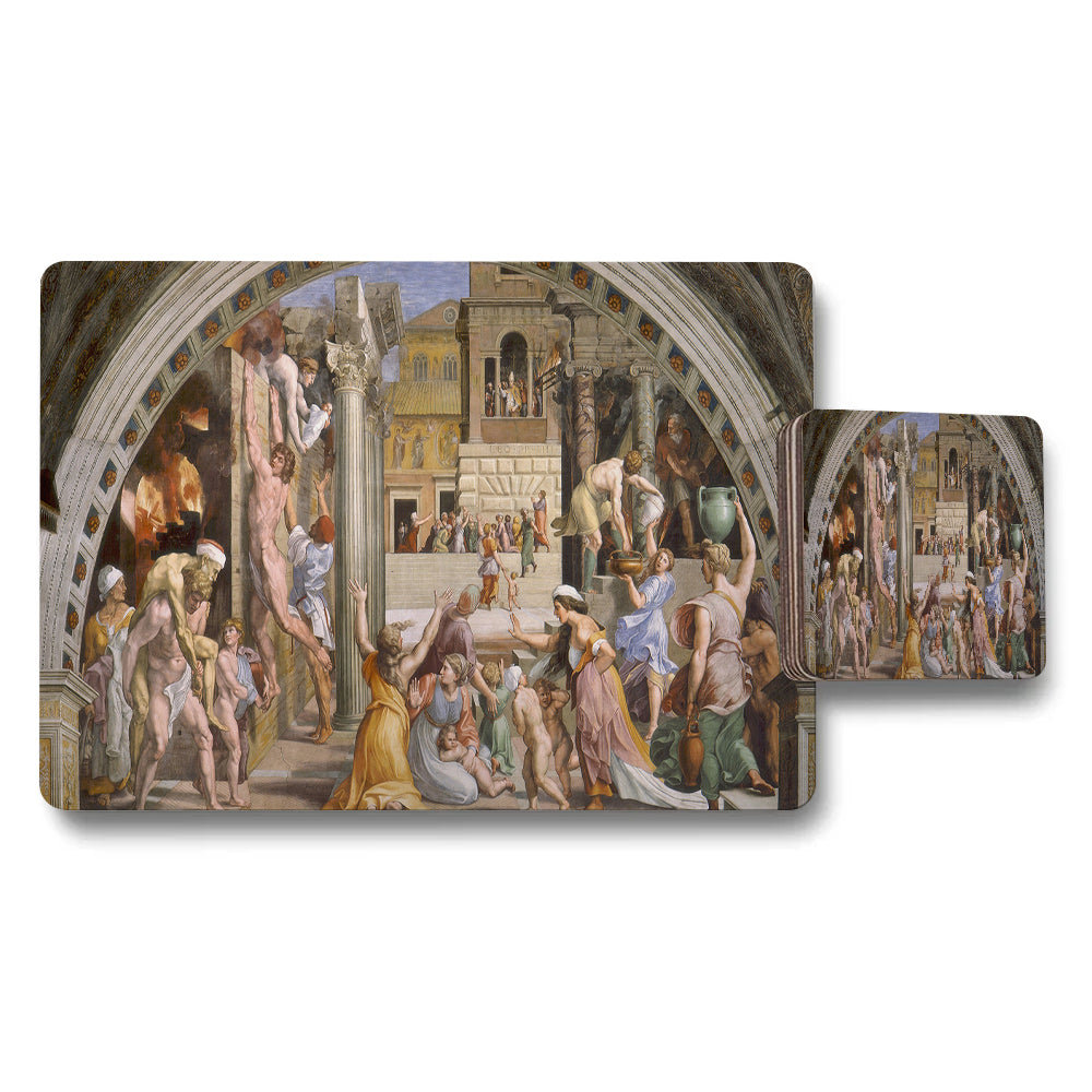 The School Of Athens Placemats And Coaster Set Renaissance Art Decor