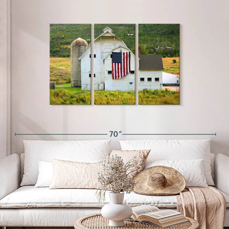 Lilie US Flag On McPolin Barn, 28" H x 45" W