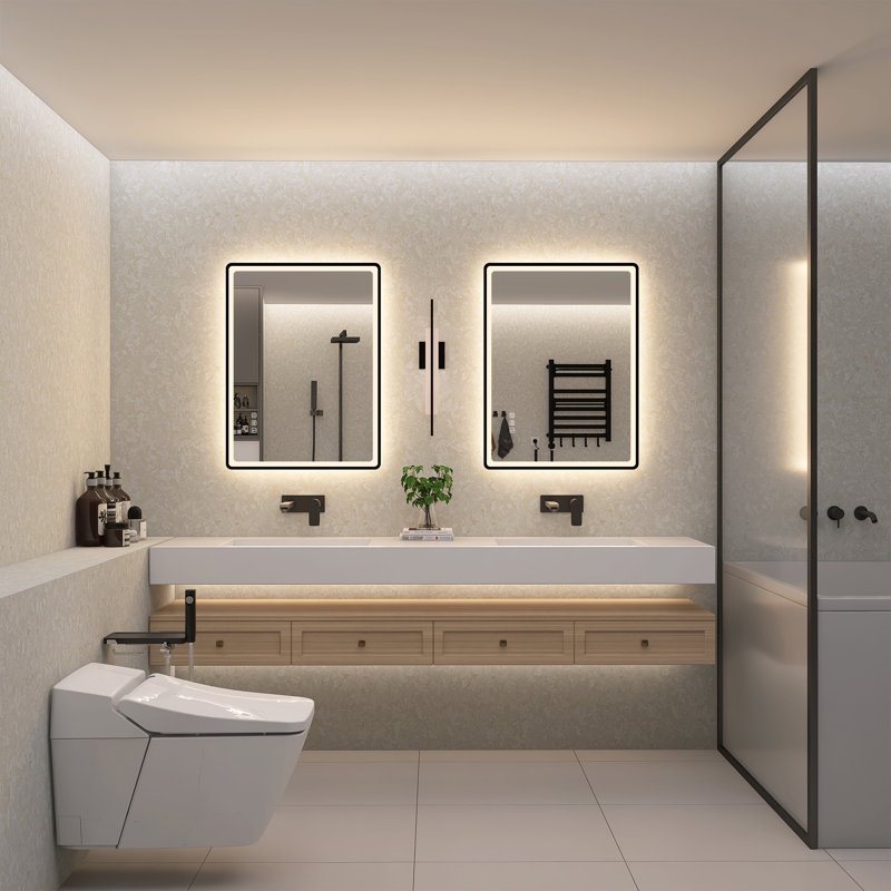 Aluminum Rectangle Mirror, 80cm H x 60 cm W