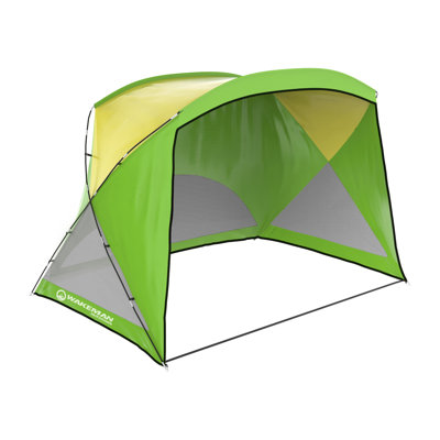 Beach Tent - Sun Shelter for Shade with UV Protection and Water-Resistant Coating for Sports Events and More with Carry Bag by Wakeman Outdoors