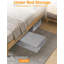 Rangement sous le lit avec couvercles, ensemble de 2 grands contenants de rangement sous le lit avec 3 poignées, boîte pliante de rangement à profil bas empilable pour la chambre à chaussures, 31,1 x 15,7 x 6 po