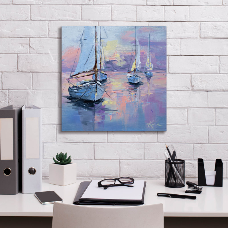 «Seascapes 1» par Lindsay Kivi, art mural sur toile 18 po x 18 po, H 18 po x l 18 po x P 0,75 po
