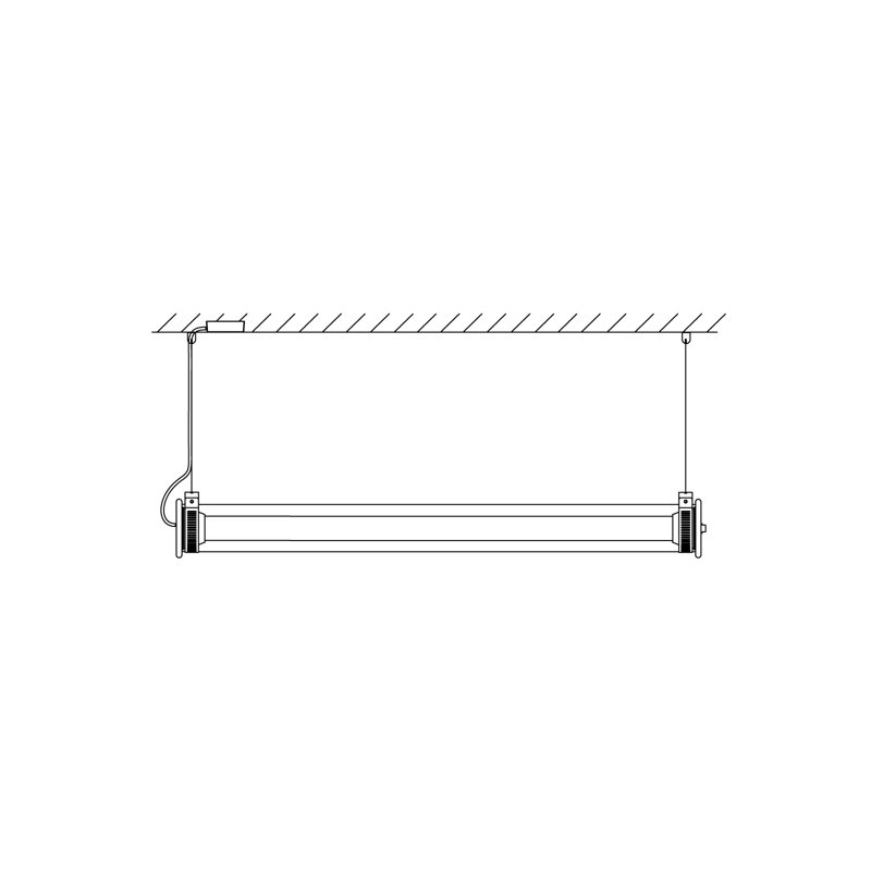 1 - Light LED Pendant, 2.7559" H x 40.1575" W x 2.7559" D