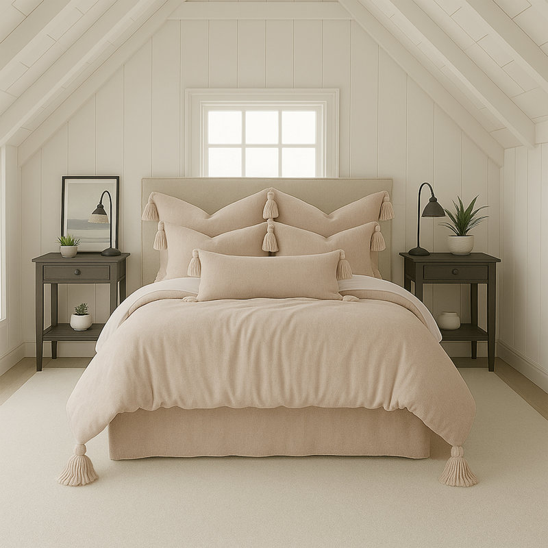 Housse de couette Elsie, Housse de couette pour très grand lit et 5 pièce
