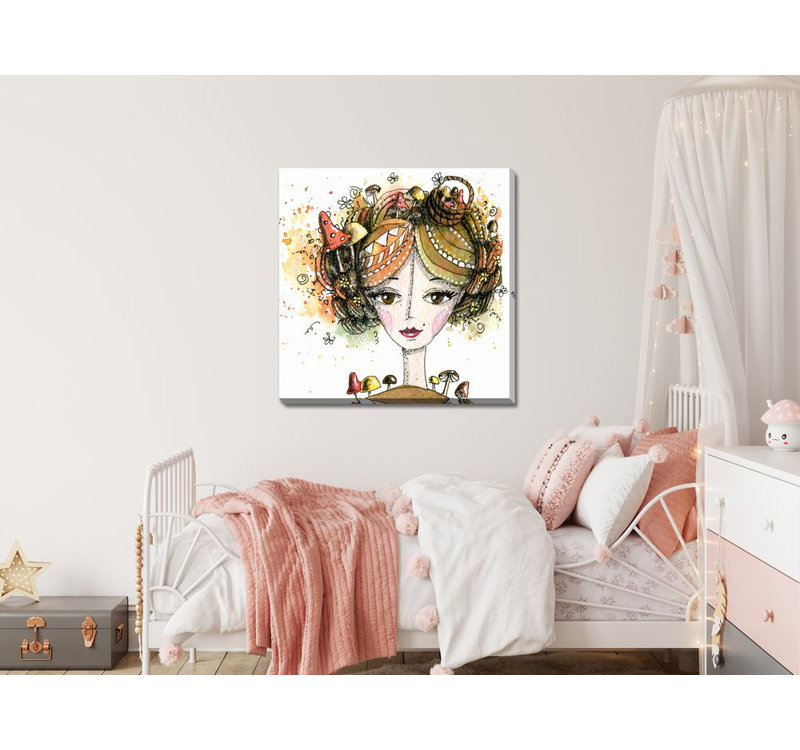 Fée de la forêt, art mural sur toile, Sans cadre, H 24 po x l 24 po x P 1,5 po