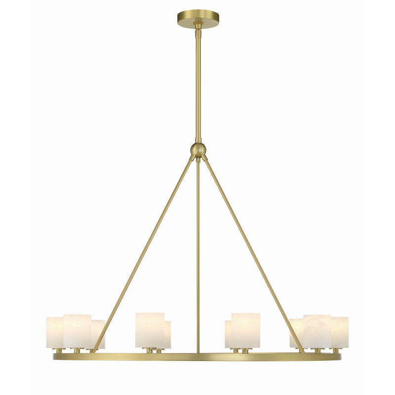 Rashana 10 - Light Steel Dimmable Wagon Wheel Chandelier