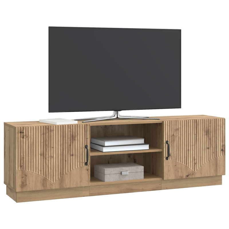 Unfinished TV Stand, Artisan Oak, 47cm H x 150cm L x 31cm W