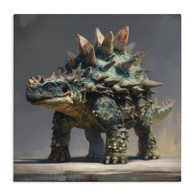 Prehistoric Ankylosaurus Portrait Canvas, design by Wumples