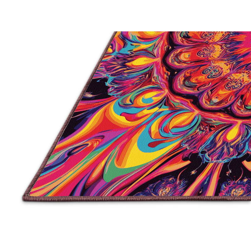 Aurora Spiral Rug, Square 7'