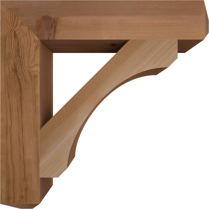 H Support en bois / corbeau, Western Red Cedar (Smooth), H 22 po x l 3,5 po x P 22 po