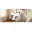 Meuble-lavabo mural 36 po avec lavabo et tiroirs en céramique, meuble-lavabo simple de style français avec charnières à fermeture douce