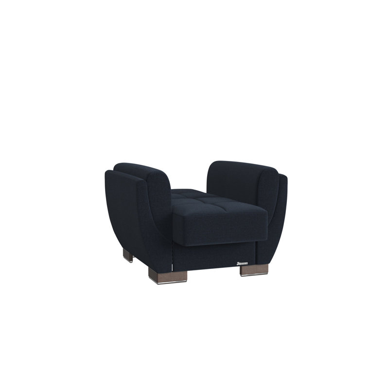 Fauteuil bleu foncé avec espace de rangement - Fonctionnalité de mobilier fonctionnel