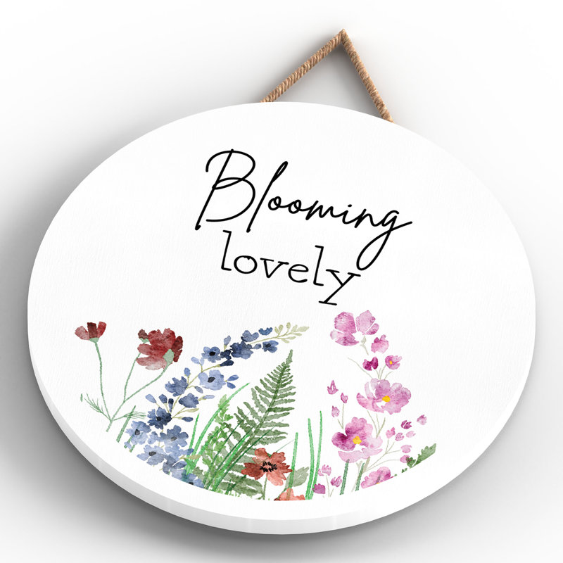 Blooming Lovely Small Circle Plaque