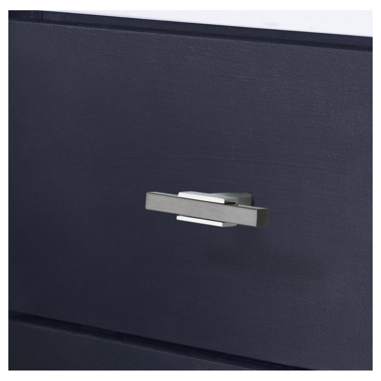 Urbanite 2 5/8" Length Bar Knob, Polished Chrome/Black Chrome