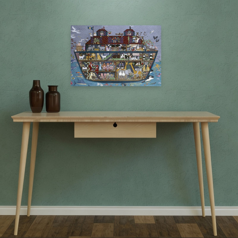 Noah'S Ark Journey Abstract Contemporary Bird Landscape Nature Wall Art Print, 30.48cm H x 45.72cm W