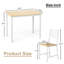 Ensemble de table de salle à manger 3 pièces avec chaises peu encombrantes, solution de salle à manger de style industriel et de salon.-449429201-449429202-449429204