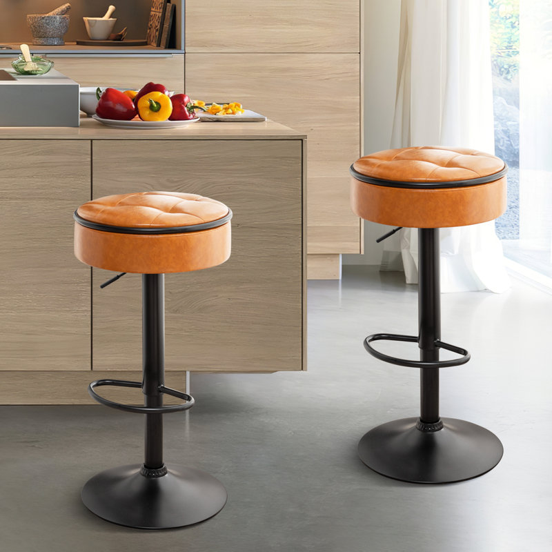 Tabouret de bar Landus, Brun