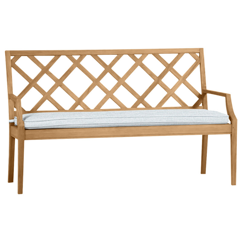 Banc d'extérieur en teck Haley, Teck naturel, Welt, Ciel de papier