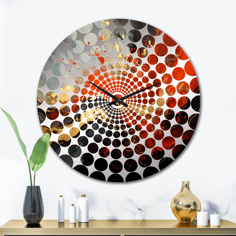 Raionna - Horloge murale peinture abstraite, Très grand