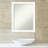 Cabinet White Narrow Bathroom Vanity Non-Beveled Wall Mirror-568776613
