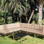 Canapés modulaires de patio 7 pièces, modulaire moderne en métal pour la cour