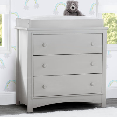 Delta Children Perry 3 Drawer Dresser With Changing Top And Interlocking Drawers by Delta Children