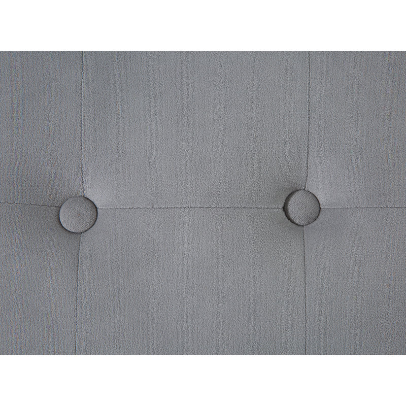 55cm Wide Tufted Round Pouf Ottoman with Storage, Grey