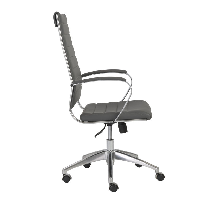 Joss & Main Rossie Conference Chair, Gray Faux Leather
