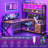 59" L Shaped Computer Desk With 2 Drawer and Bookshelf-878746204