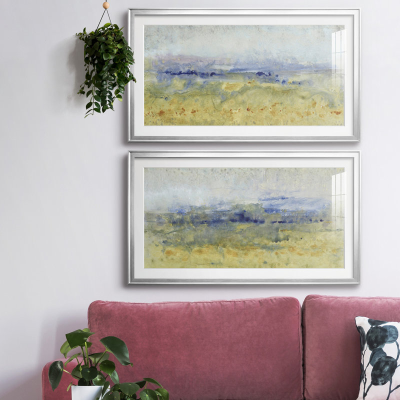 «Open Terrain I», reproduction encadrée de qualité supérieure, prête à être accrochée, H 14,5 po x l 26,5 po x P 1 po, Argent