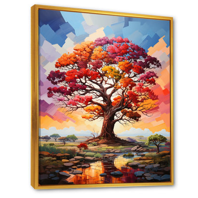 " African Baobab Trees With Rainbow Colors IV "