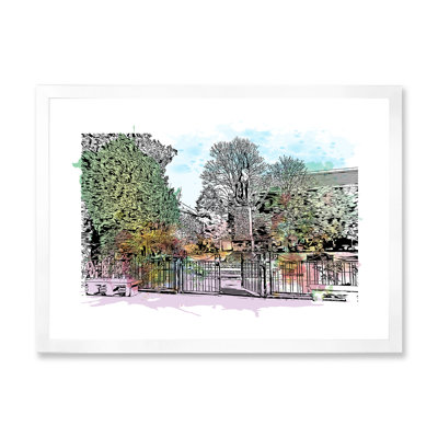 " City View Of Canadian Countryside City " Color Photography Painting