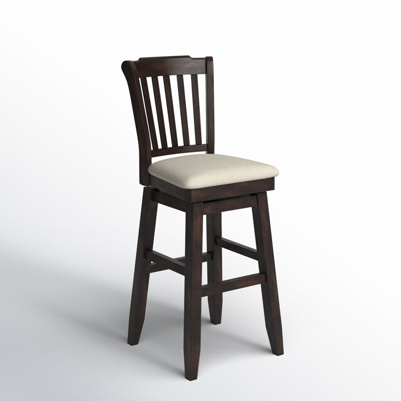Tabouret pivotant Fortville, Noir antique, Tabouret de bar (siège d'une hauteur de 29 po)