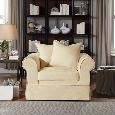 Willis Roll Arm Slipcover Armchair