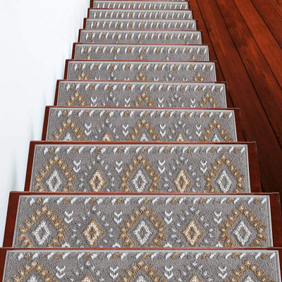 Tapis d'escalier intérieur antidérapant 9 po x 28 po Robena