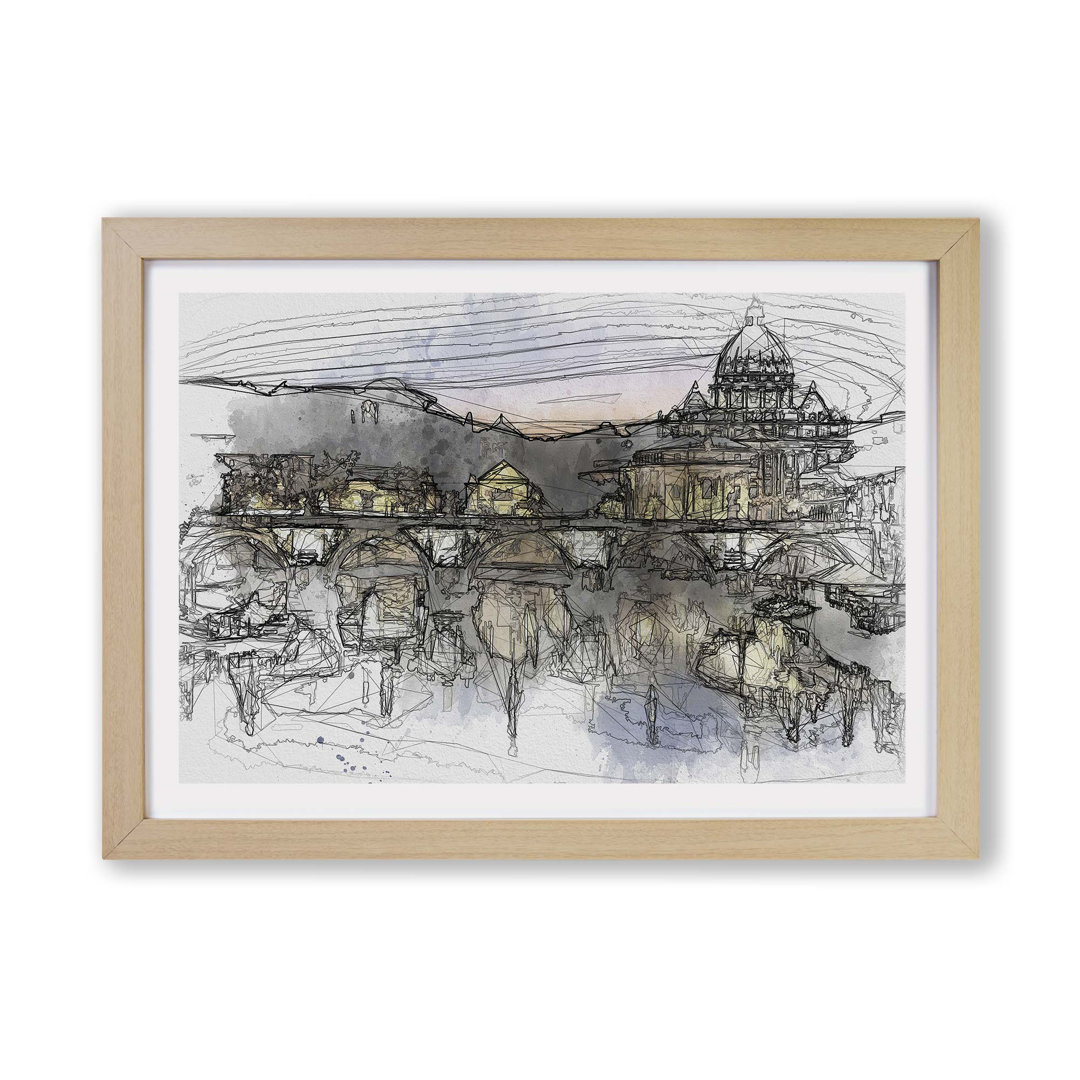 St. Peters Basilica in Rome Italy - Framed Print