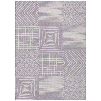 Junia Purple Washable Indoor-Outdoor Rug - 