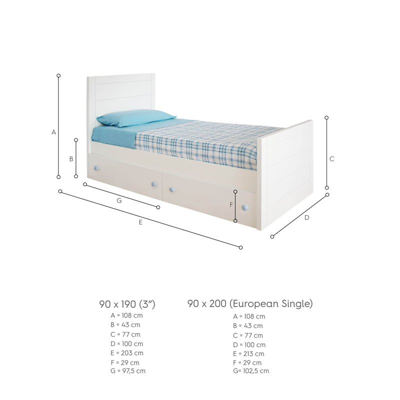 Ferndown Standard with Storage Included, Single (3')