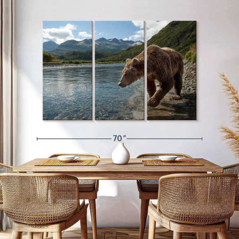 Brampt Katmai Brown Bear, 42" H x 65" W