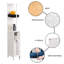 Miami Slim Bathroom Storage Cabinet with Open Shelves and Two Doors White