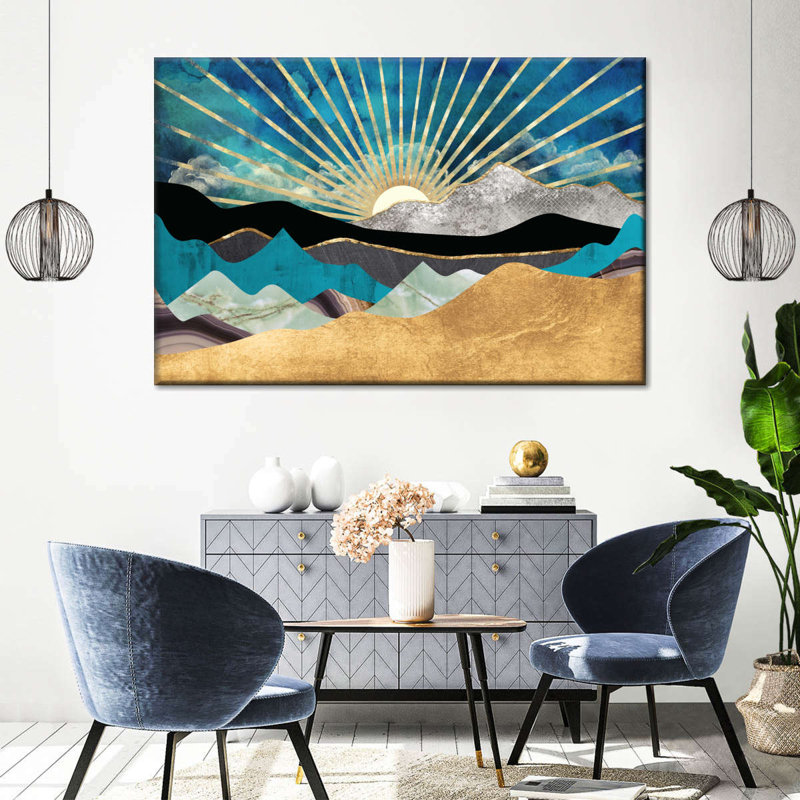 Impression sur toile Mountain Sunset II, H 8 po x l 12 po x P 1 po