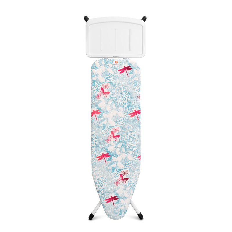 Brabantia Size B Medium Ironing Board with Solid Steam Unit Holder, Botanical