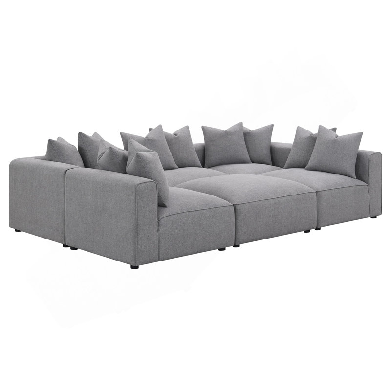 Canapé modulaire gris Amherst 6 pièces, Gris